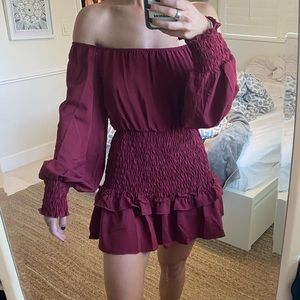 Off the Shoulder Aakaa mini dress